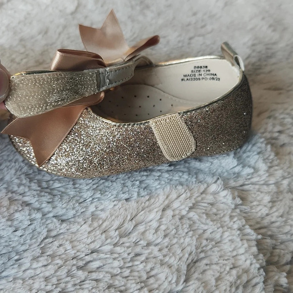 Felix & Flora Sparkle Gold Shoes - Picture 6 of 11